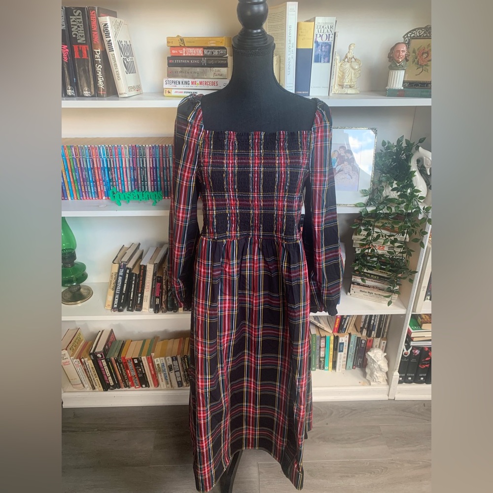 J. Crew Cottagecore Plaid Dress